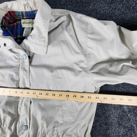 Eddie Bauer Wool Lined Mountain Parka Beige Utility‎ Chore Coat Women's Medium - Picture 8 of 9